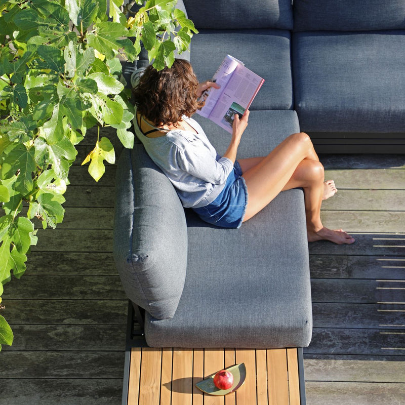 Hannover 5 Seater Outdoor Aluminium Modular Lounge With Coffee Table