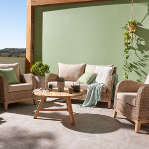 Noosa outdoor loungers, beige wicker material on Aluminium frame, perfect Outdoor Furniture for Outdoor Lounge