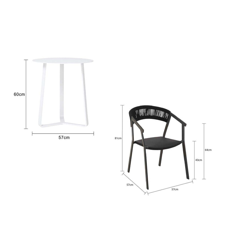 Apollo Table Auto Chair Outdoor Balcony Setting