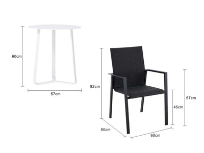 Apollo Table Eden Chair Outdoor Balcony Setting