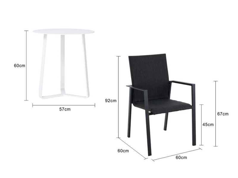 Apollo Table Eden Chair Outdoor Balcony Setting