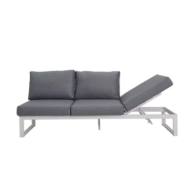 Modular Denver outdoor furniture set in Charcoal or White, can be a one-seater, three-seater sofa, or outdoor lounge