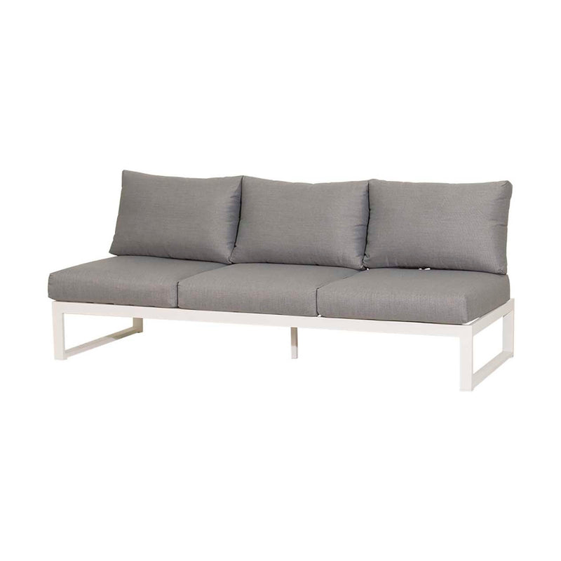 Modular Denver outdoor furniture set in Charcoal or White, can be a one-seater, three-seater sofa, or outdoor lounge