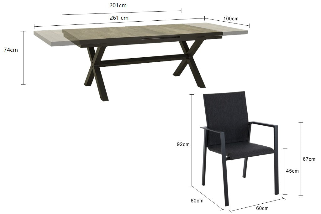 Clifton Table Eden Chair Outdoor Dining Setting