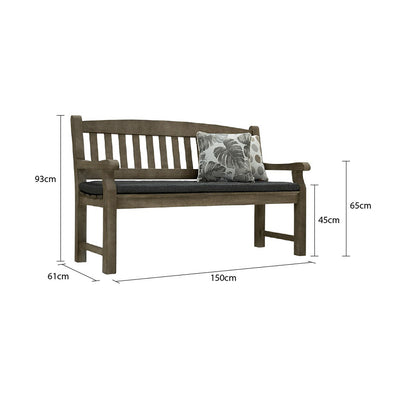 Brandon Outdoor Timber Bench 150 cm